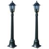vidaXL Lampy ogrodowe Preston, 2 szt., 105 cm