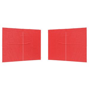 vidaXL Ściana boczna namiotu na imprezy 2 szt. 300 x 195 cm czerwony