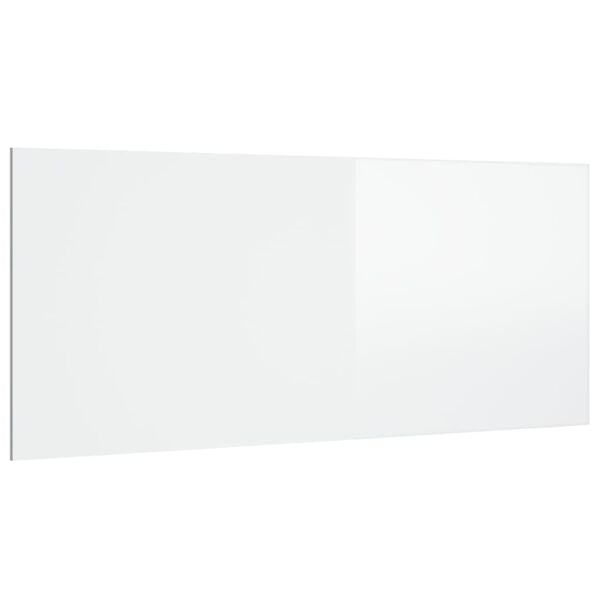 vidaXL Wezgłowie ł&oacute;żka, biel z połyskiem, 200x1,5x80 cm