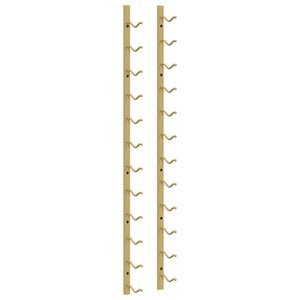 vidaXL Uchwyt ścienny na 12 butelek wina, 2 szt., złoty, żelazny