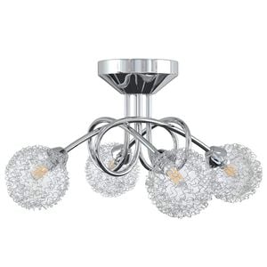 vidaXL Lampa sufitowa z drucianymi kloszami, 4 żar&oacute;wki LED, G9