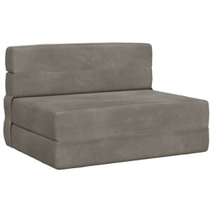 vidaXL Składana Sofa Ł&oacute;żko jasnoszary 70 x 80 x 60 cm tkanina