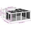 vidaXL Klatka dla królików, mokka, 144x123x67,5 cm, drewno sosnowe