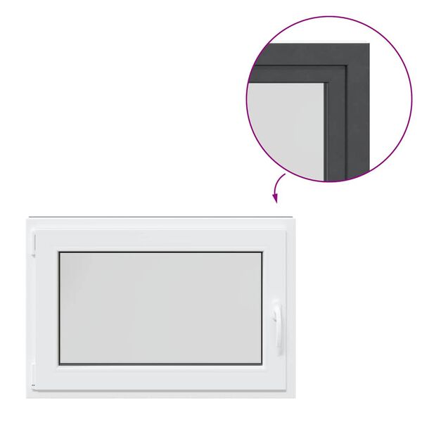 vidaXL Okno piwniczne RISOR 90x60 cm uchylno-rozwierne DIN lewe