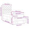 vidaXL Ł&oacute;żko sprężynowe z materacem Jasnoszary 90 x 200 cm Aksamit