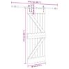 vidaXL Drzwi przesuwne z osprzętem, 80x210 cm, lite drewno sosnowe