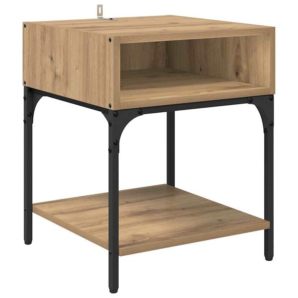 vidaXL Stolik nocny Dąb rzemieślniczy 40 x 40 x 50 cm