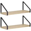 vidaXL P&oacute;łki ścienne 2 szt. dąb Sonoma 40 x 16 x 15,5 cm