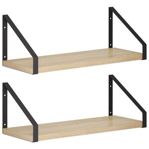 vidaXL P&oacute;łki ścienne 2 szt. dąb Sonoma 40 x 16 x 15,5 cm