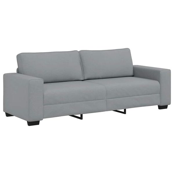 vidaXL Sofa 3-osobowa, jasnoszara, 180 cm, tapicerowana tkaniną