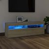 vidaXL Szafka pod TV z oświetleniem LED, dąb sonoma, 120x35x40 cm