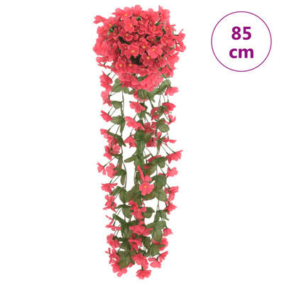 vidaXL Sztuczne girlandy kwiatowe, 3 szt., różane, 85 cm