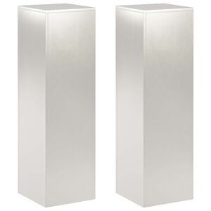 vidaXL Stojak na rośliny 2 pcs srebrny 30 x 30 x 100 cm Stal