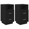 vidaXL Szafki nocne z 2 szufladami, 2 szt., czarne, 36x36x68 cm
