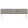 vidaXL Zagł&oacute;wki, jasnoszare, 160x5x78/88 cm, aksamit