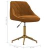 vidaXL Obrotowe krzesła stołowe, 4 szt., brązowe, obite aksamitem