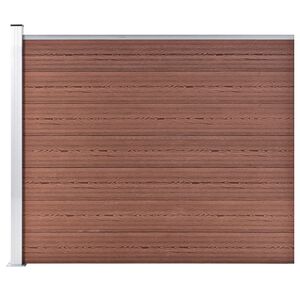 vidaXL Panel ogrodzeniowy z WPC, 175x146 cm, brązowy