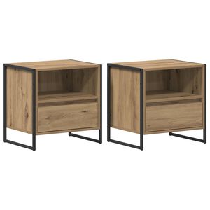 vidaXL Stolik nocny 2 szt. Dąb artisan 50 x 39,5 x 50 cm