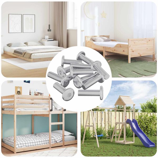 vidaXL Śruba 1593 pcs Srebrny 8 x 25 mm Stal