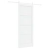 vidaXL Drzwi przesuwne Biały 83 x 202 cm Lite drewno sosnowe