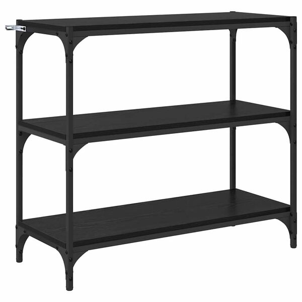 vidaXL Szafka na książki Czarny Dąb 80 x 33 x 70,5 cm