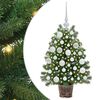 vidaXL Sztuczna choinka z 150 diodami LED Zielony 75 cm PE i PVC