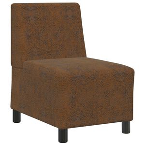 vidaXL Modułowa sofa bez podłokietnik&oacute;w Brązowy 55 x 74 x 82 cm