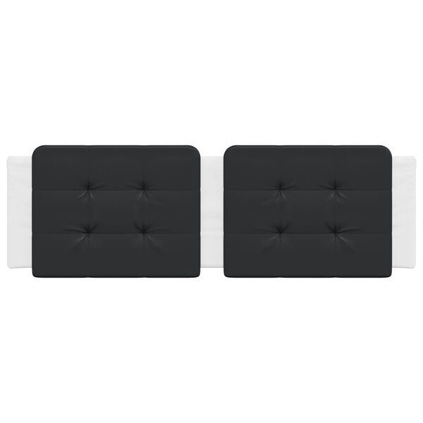 vidaXL Poduszka na wezgłowie, Zadar, czarno-biała, 160 cm, sztuczna sk&oacute;ra