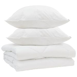 vidaXL Kołdra z poduszką 3 pcs Biały Mikrofibra