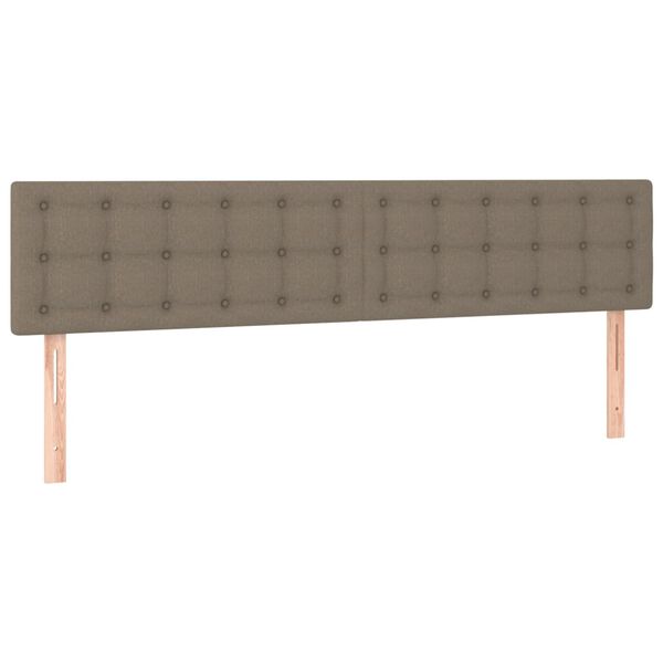 vidaXL Zagł&oacute;wki, taupe, 180x5x78/88 cm, tkanina