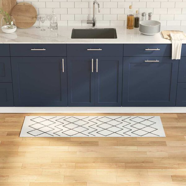 vidaXL Dywan kuchenny Biały 150 x 45 cm Aksamit