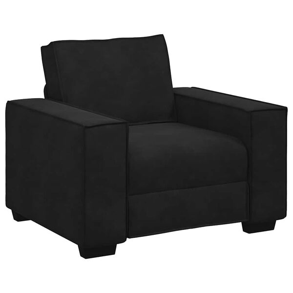 vidaXL Sofa Fotel Czarny 100x78x84 cm Aksamit