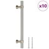 vidaXL Uchwyty do szafek, 10 szt., srebrne, 128 mm, stal nierdzewna