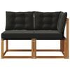 vidaXL Modułowa sofa na zewnątrz z poduszką 2 Sztuka Naturalny