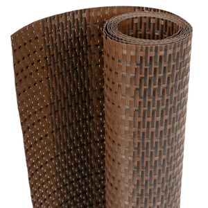 vidaXL Parawan balkonowy, brązowo-czarny, 300x80 cm, polirattan