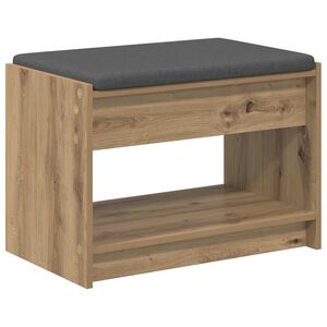 vidaXL Ławka w przedpokoju Dąb Rzemieślniczy 63 x 38 x 45 cm