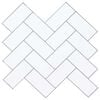 vidaXL Płytka w jodełkę 10 szt. Biały szary 30 x 30 cm
