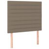 vidaXL Zagł&oacute;wek do ł&oacute;żka z LED, taupe, 100x5x118/128 cm, tkanina