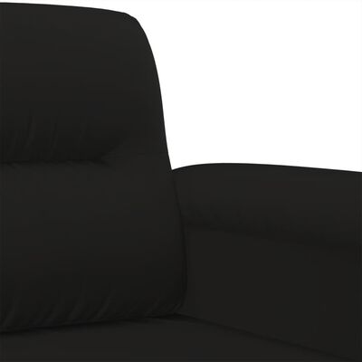 vidaXL Fotel, czarny, 60 cm, obity mikrofibrą