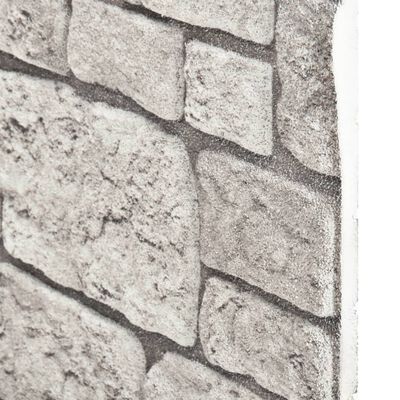 vidaXL Panele ścienne 3D, wzór szarej cegły, 10 szt., EPS
