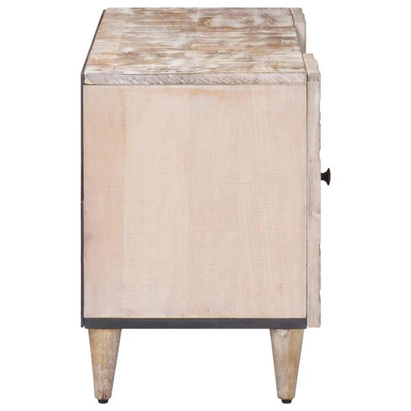 vidaXL Szafka pod telewizor Biały 105 x 33,5 x 46 cm Drewno z mango