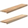 vidaXL Parapety 2 szt., surowe, 100x20x2 cm, lite drewno dębowe