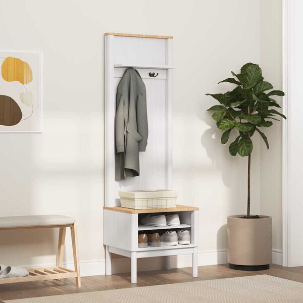 vidaXL Szafka do korytarza z p&oacute;łką FLORO Biały 50 x 40 x 158 cm