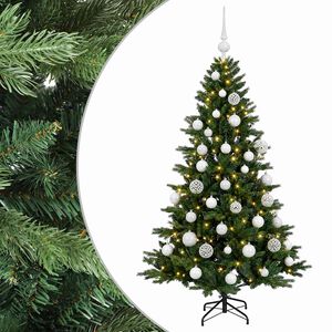 vidaXL Sztuczna choinka z bombką 120 cm 150 LED Ciepła biel