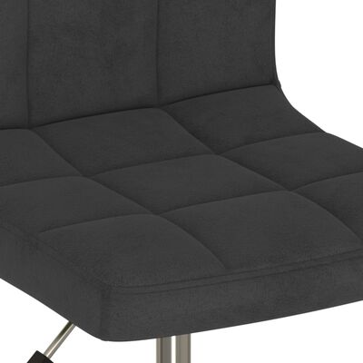 vidaXL Obrotowe krzesła stołowe, 4 szt., czarne, obite aksamitem