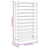 vidaXL Stojak na 72 butelki wina, biały, metalowy
