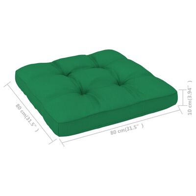 vidaXL Poduszka na sofę z palet, zielona, 80x80x10 cm