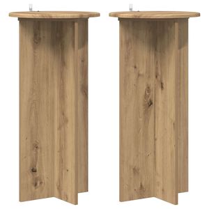 vidaXL Stojak na rośliny 2 pcs Dąb artisan 40 x 40 x 80 cm