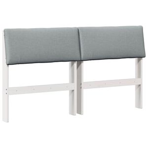 vidaXL Tapicerowane wezgłowie Jasnoszary 140 cm Lite drewno sosnowe