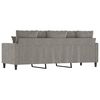 vidaXL Sofa 3-osobowa, jasnoszara, 180 cm, tapicerowana aksamitem
